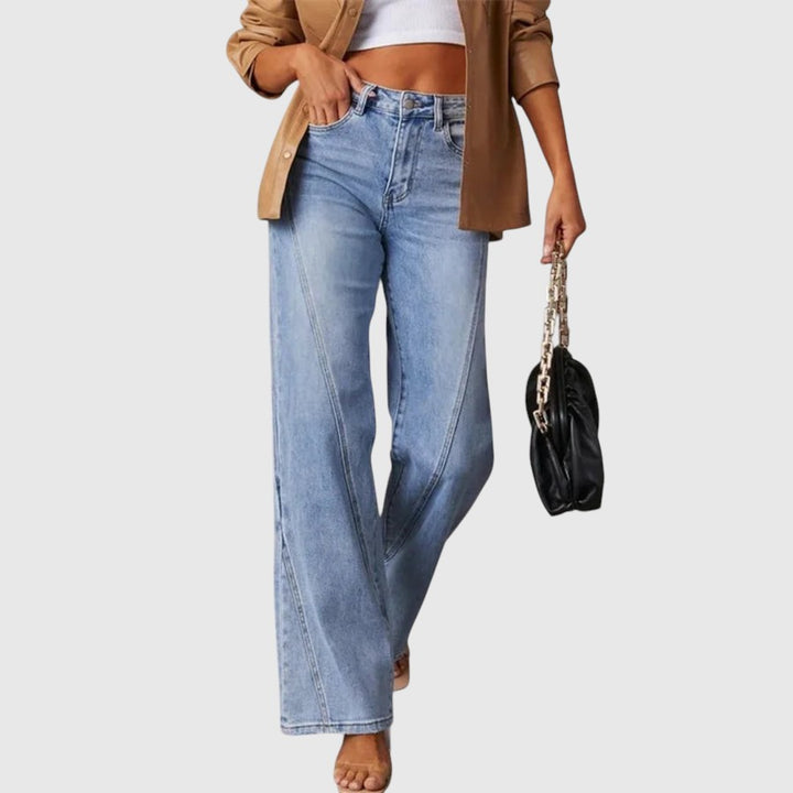 Mette™ | Stilfulde Højtaljede Wide-Leg Jeans