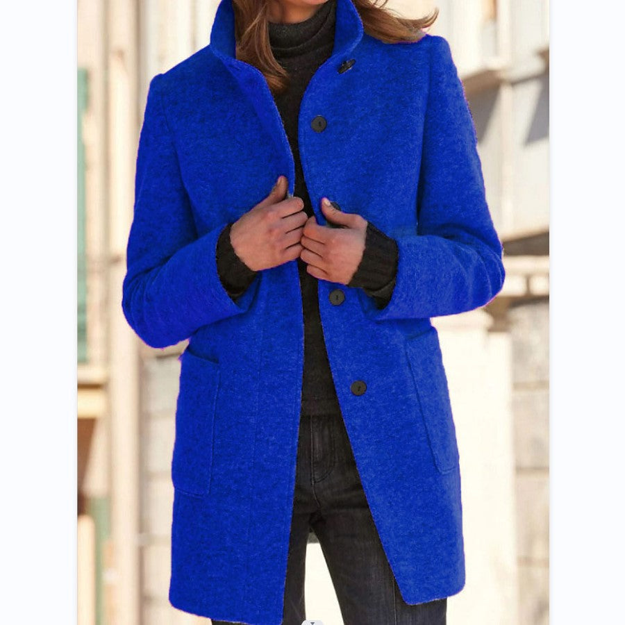 Lis™ | Elegant lang frakke med knapper