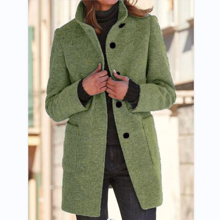 Lis™ | Elegant lang frakke med knapper