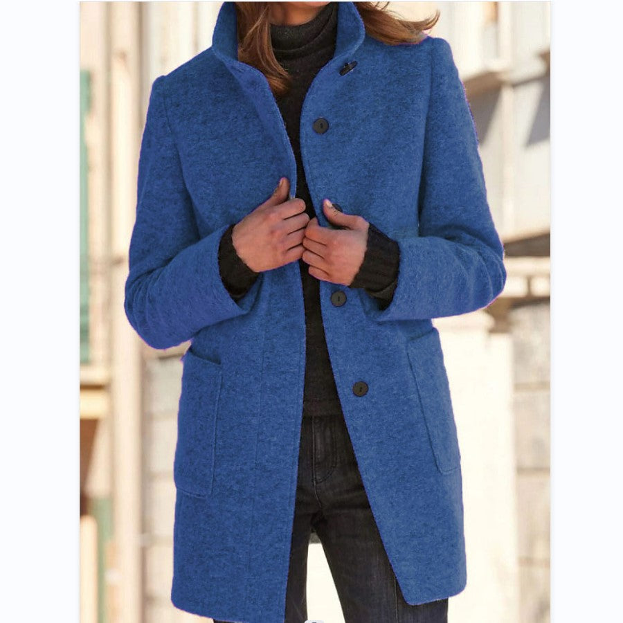 Lis™ | Elegant lang frakke med knapper