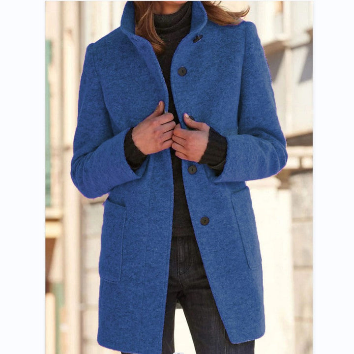 Lis™ | Elegant lang frakke med knapper