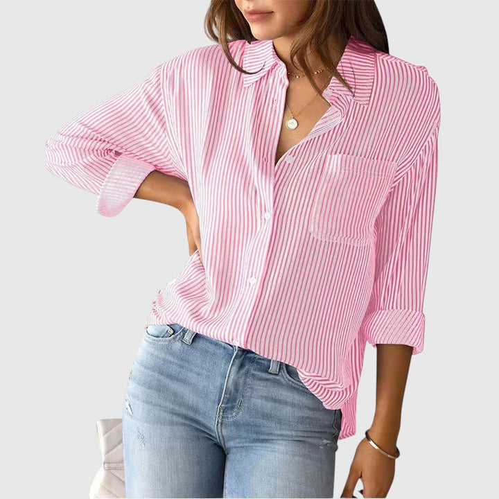 Gyda™ | Elegant bluse i bomuld med løs pasform