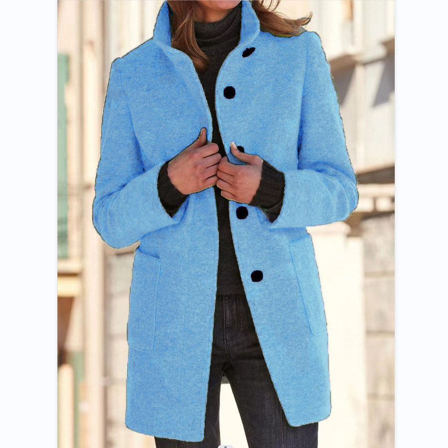 Lis™ | Elegant lang frakke med knapper