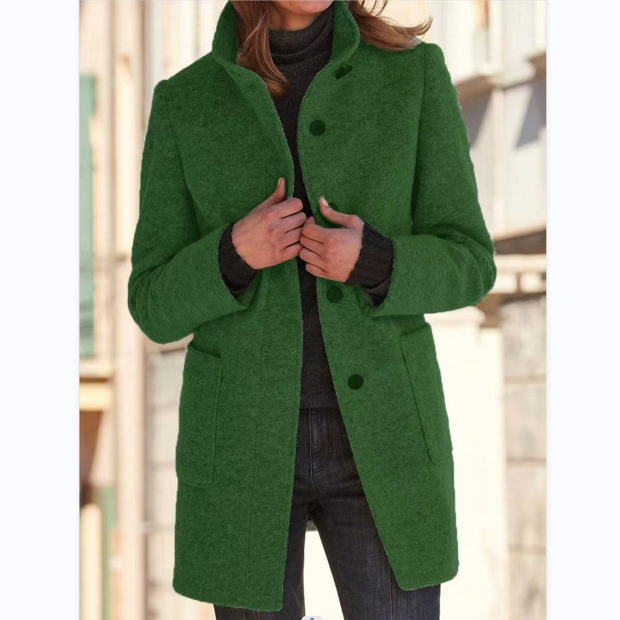 Lis™ | Elegant lang frakke med knapper