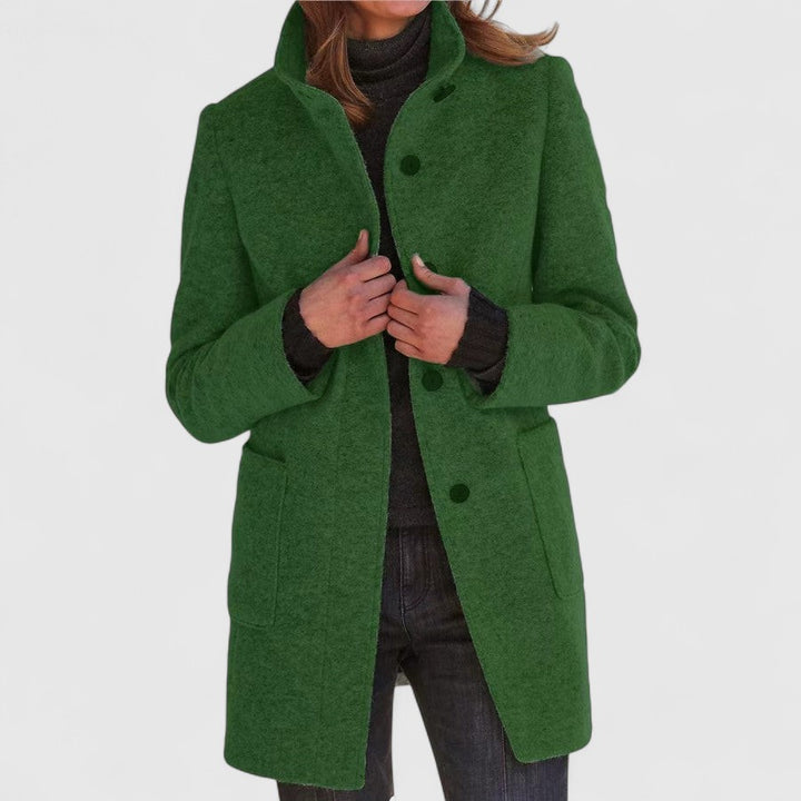Lis™ | Elegant lang frakke med knapper