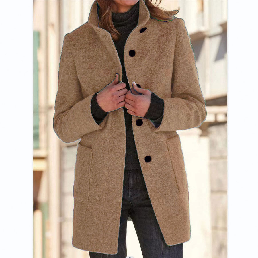 Lis™ | Elegant lang frakke med knapper