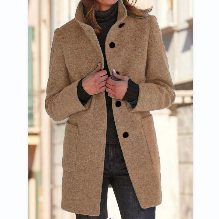 Lis™ | Elegant lang frakke med knapper