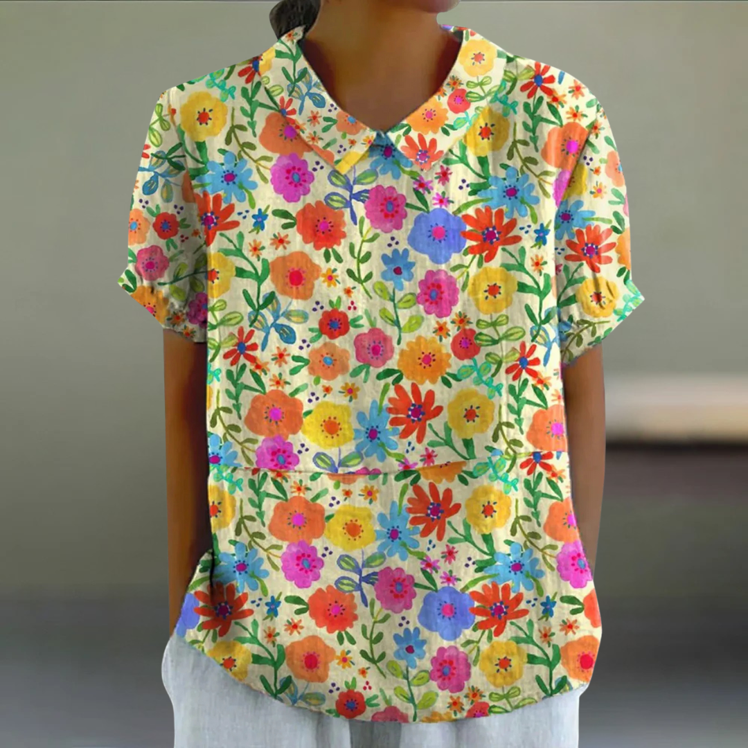 Lærka™ | Blomstret Bluse