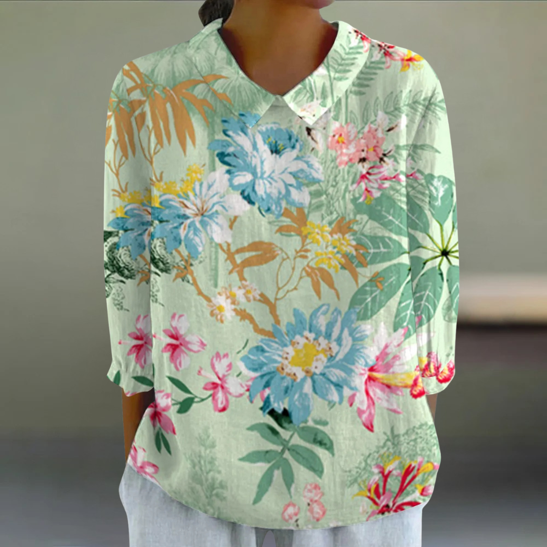 Lærka™ | Blomstret Bluse