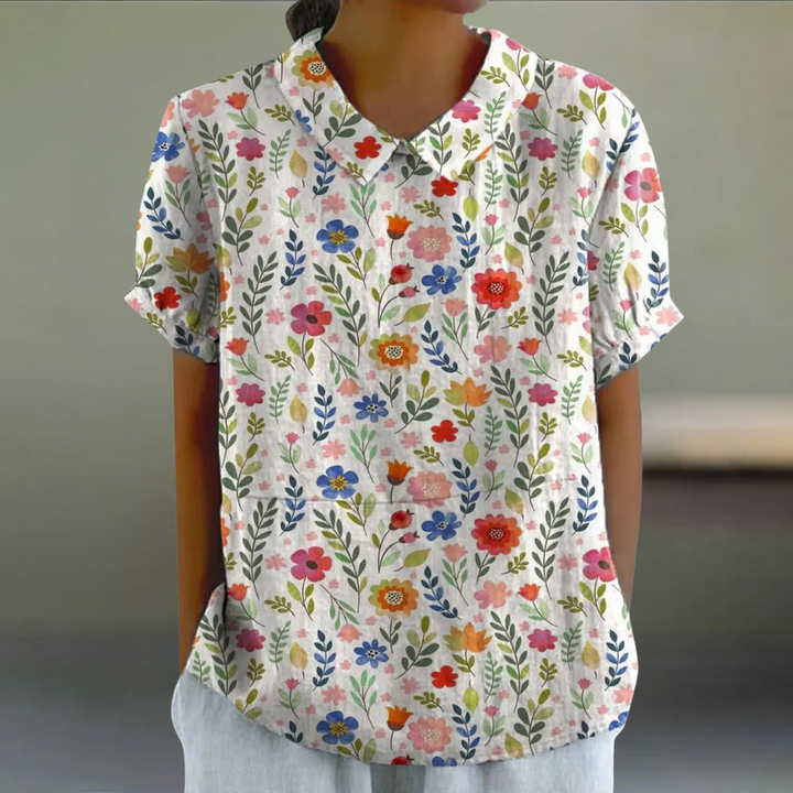 Lærka™ | Blomstret Bluse