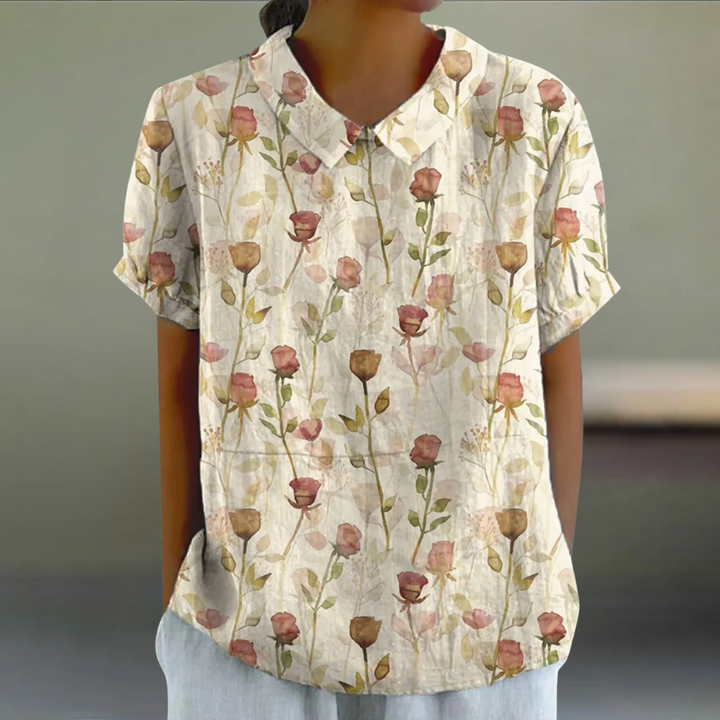 Lærka™ | Blomstret Bluse