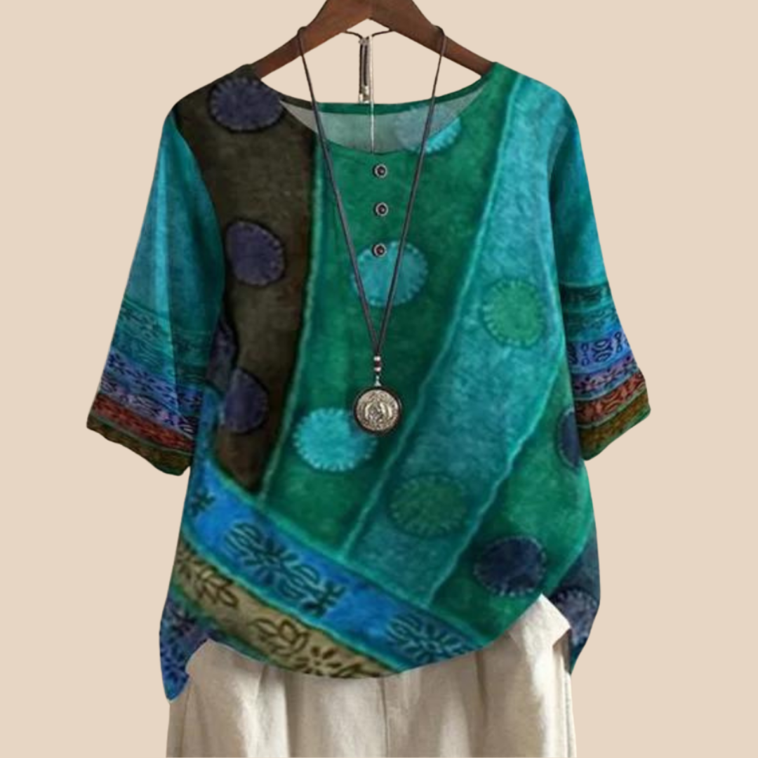 Helga™ | Boho Afslappet Bluse