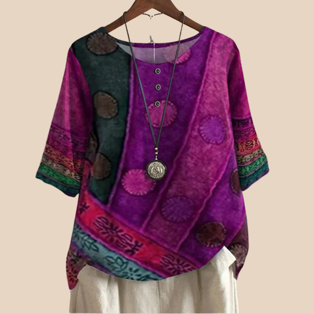 Helga™ | Boho Afslappet Bluse