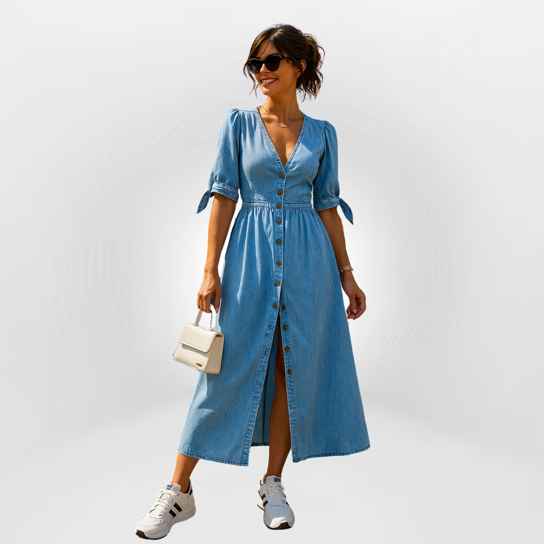 Alma – Jeanskjole med retro touch