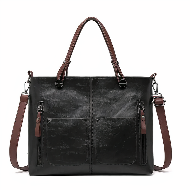 Elline™ | Vintage-inspireret læder skuldertaske