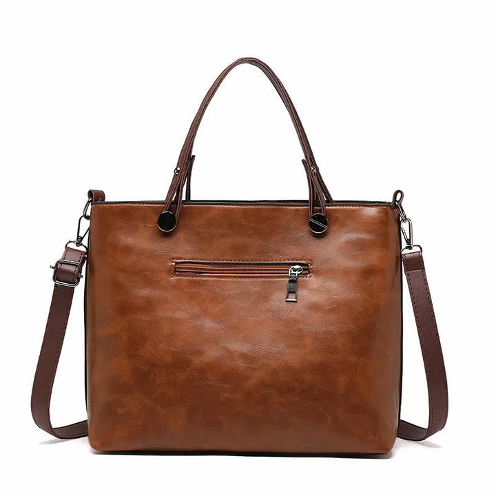 Elline™ | Vintage-inspireret læder skuldertaske