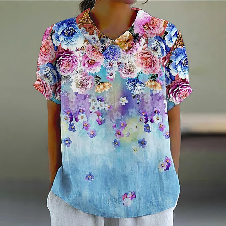 Lærka™ | Blomstret Bluse