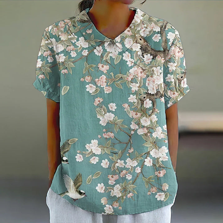 Lærka™ | Blomstret Bluse