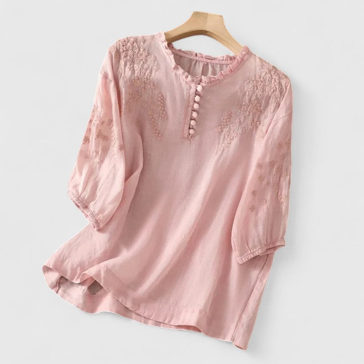 Milley™ | Elegant Broderet Sommerbluse