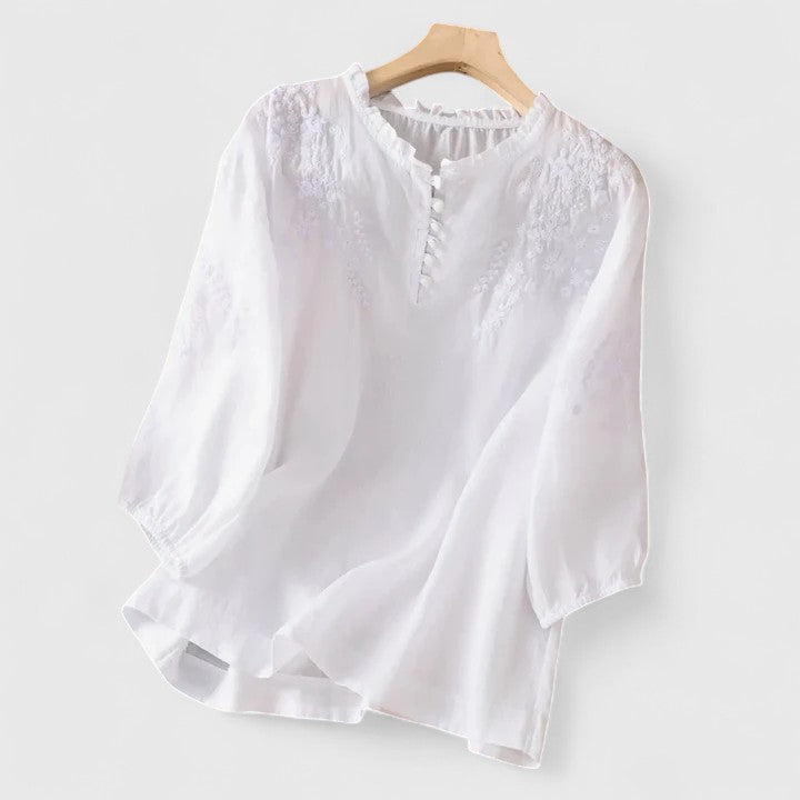 Milley™ | Elegant Broderet Sommerbluse