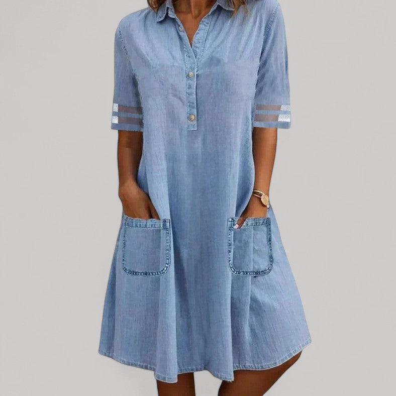 Havbrise™  | Denimkjole med Lommer
