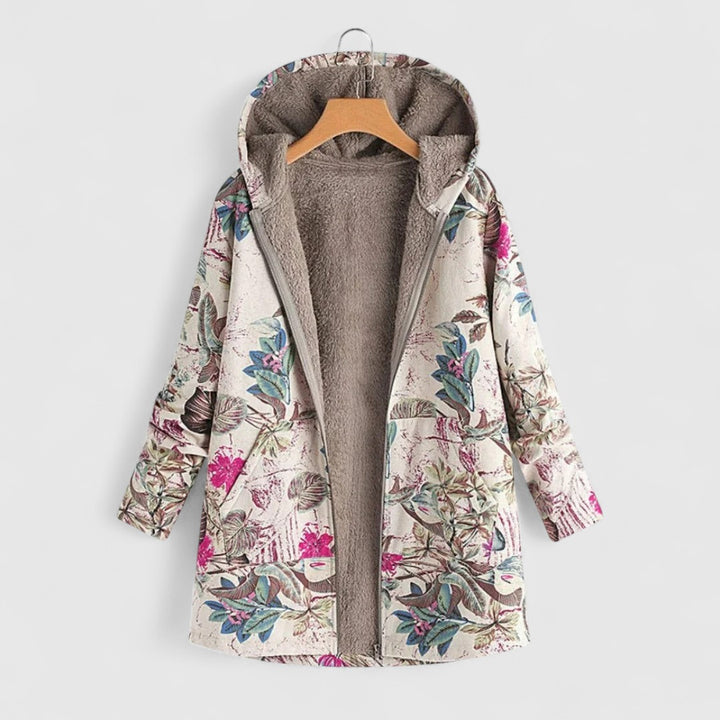 Gitte™ | Stilfuld Blomstret Fleecejakke