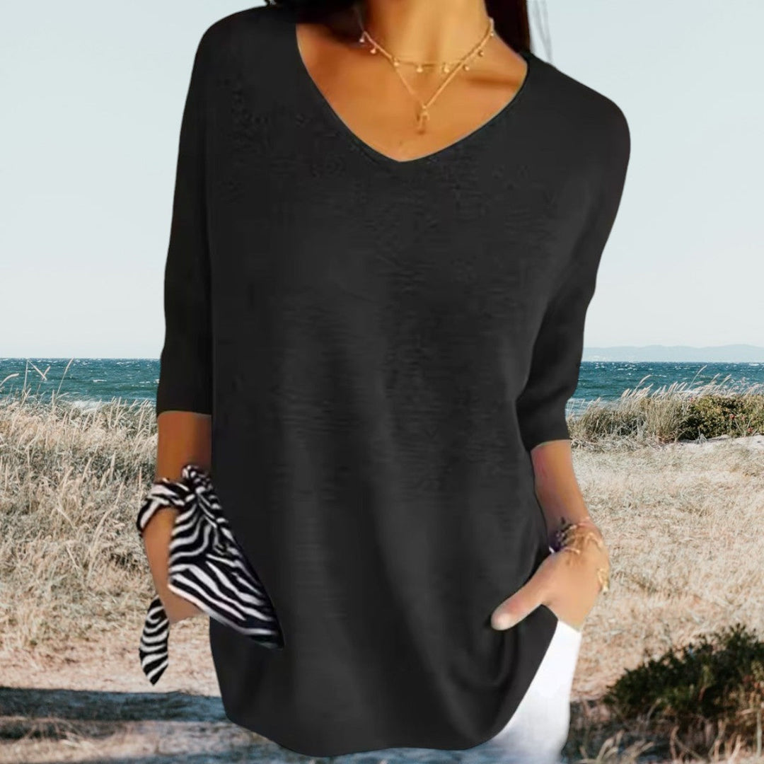 Aina-Sofie™ | Stilfuld V-Hals Casual Top