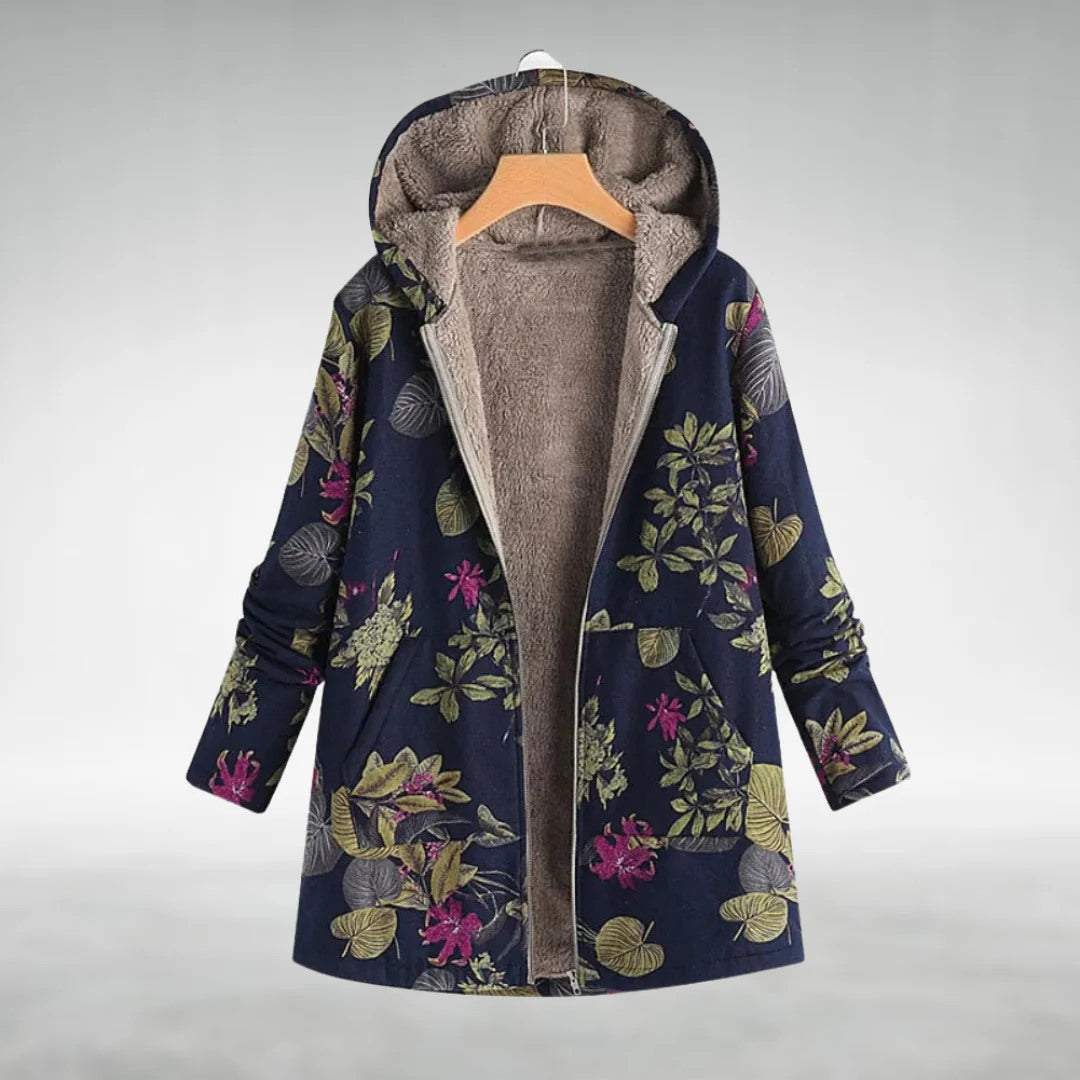Gitte™ | Stilfuld Blomstret Fleecejakke