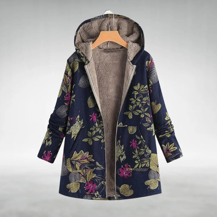 Gitte™ | Stilfuld Blomstret Fleecejakke