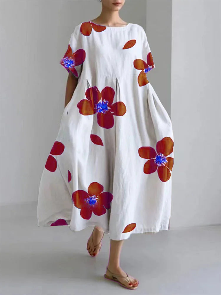 Cecilie – Elegant blomsterkjole til enhver lejlighed med stil og svævende komfort