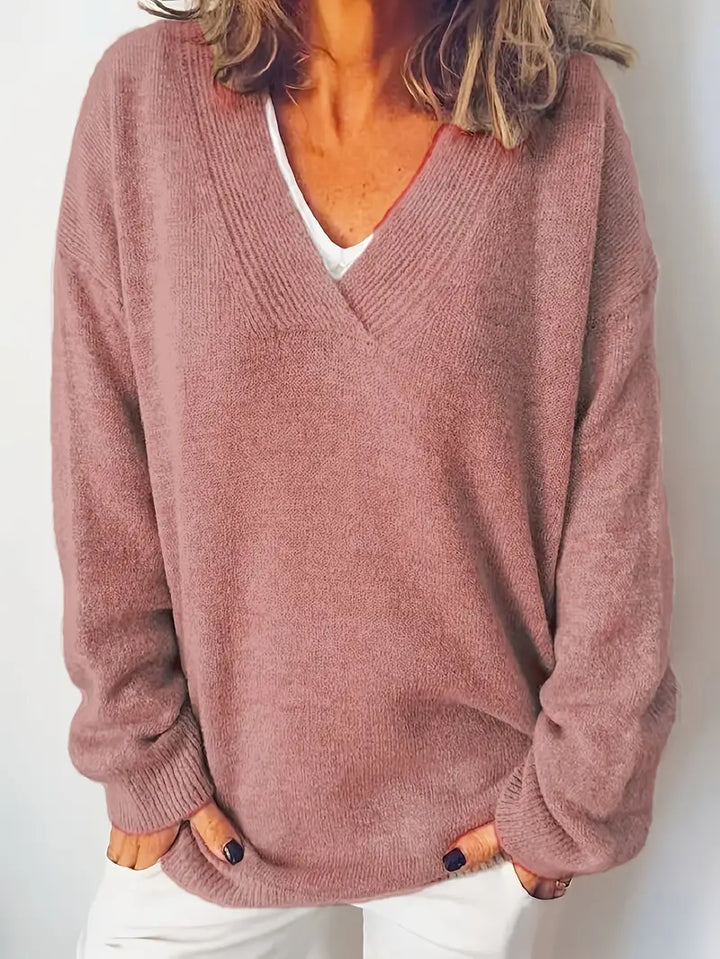 Jorid™ | Blød og Tidløs V-Hals Sweater