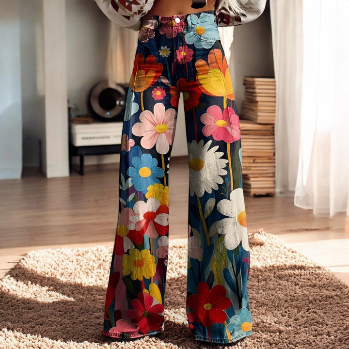 Inger™ | Stilfulde Casual Blomstrede Bukser