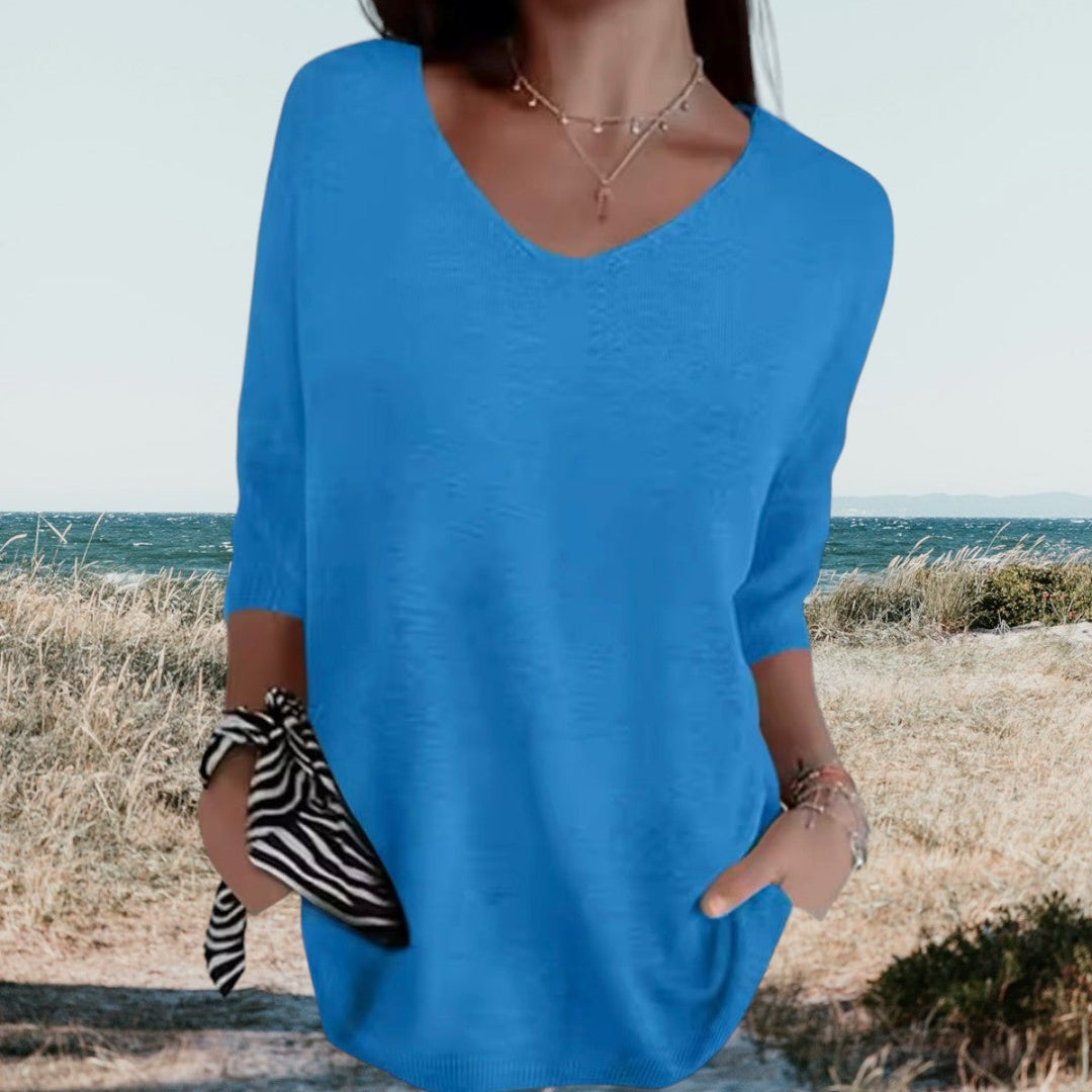 Aina-Sofie™ | Stilfuld V-Hals Casual Top