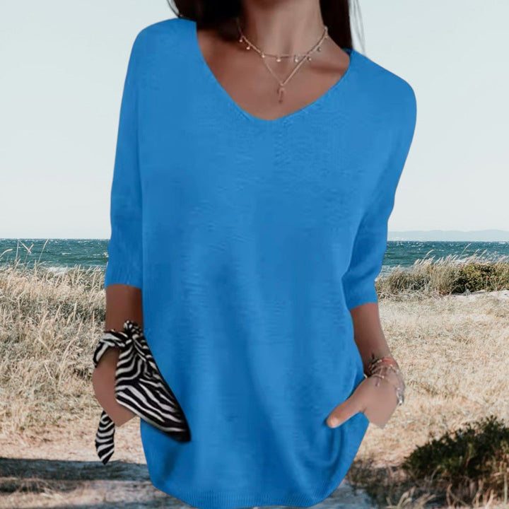 Aina-Sofie™ | Stilfuld V-Hals Casual Top