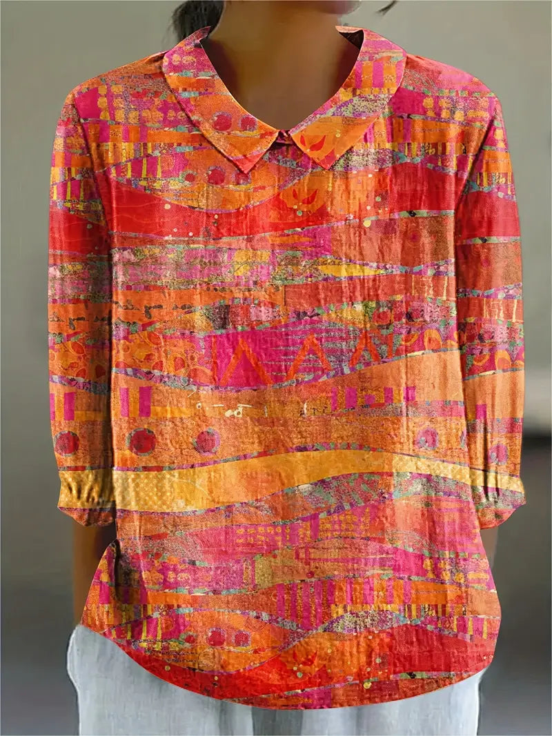 Frederika™ | Farverig og Komfortabel Bluse