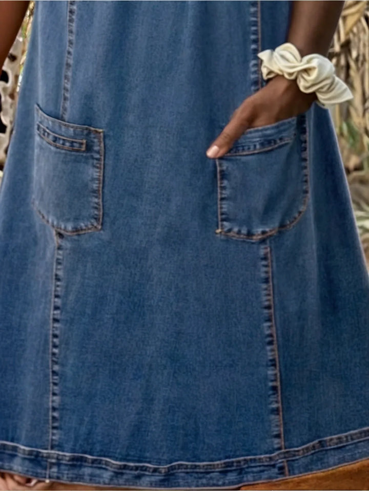 Ivana™ | Blød Denim Kjole