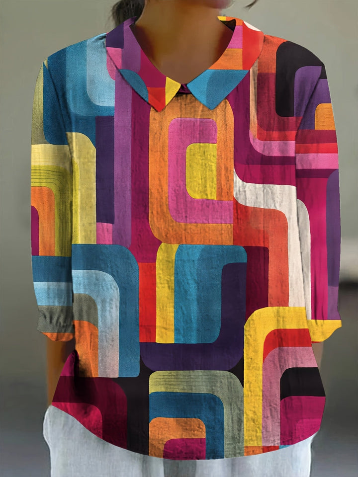 Frederika™ | Farverig og Komfortabel Bluse
