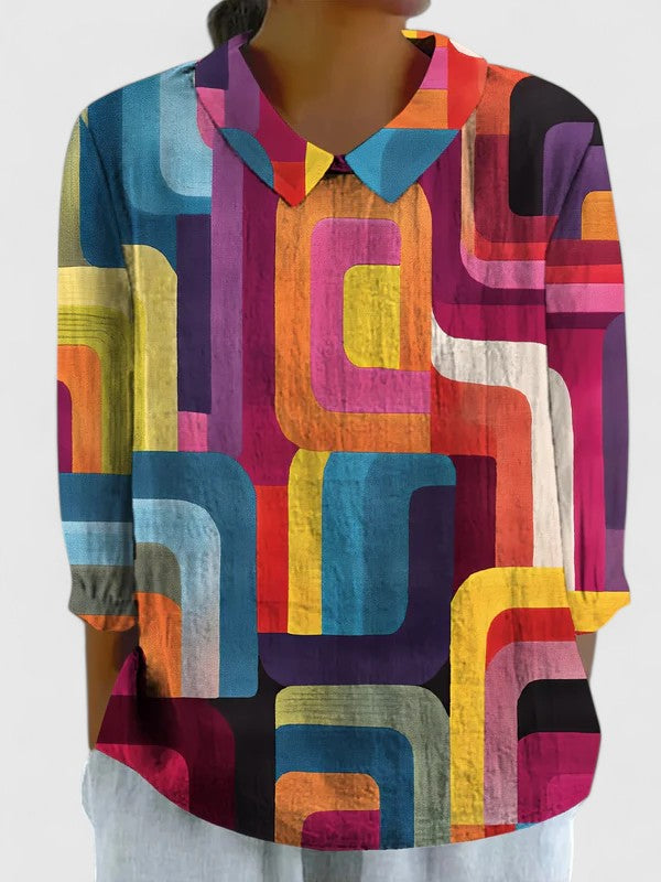 Frederika™ | Farverig og Komfortabel Bluse