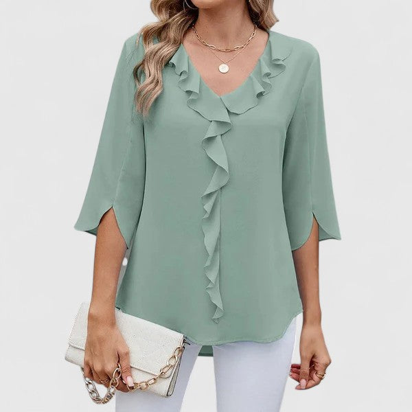 Maren-Sofie™ | Elegant Flæsebluse