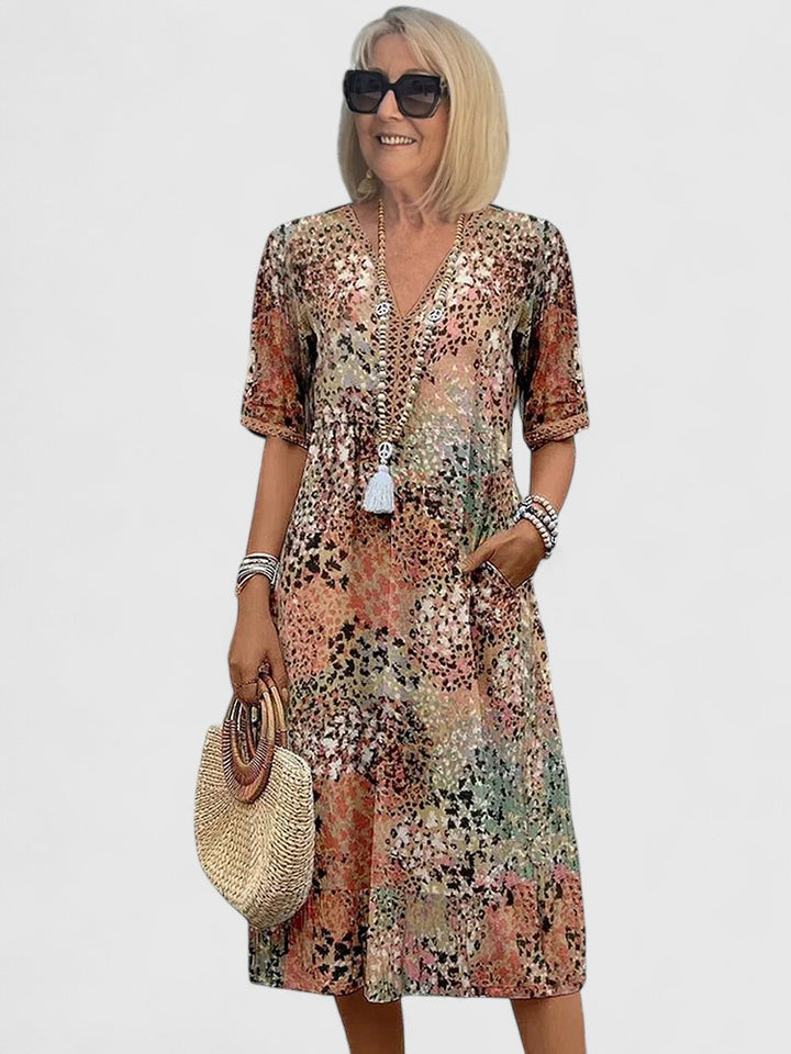Alette™ | Livlig Blomstret Kjole