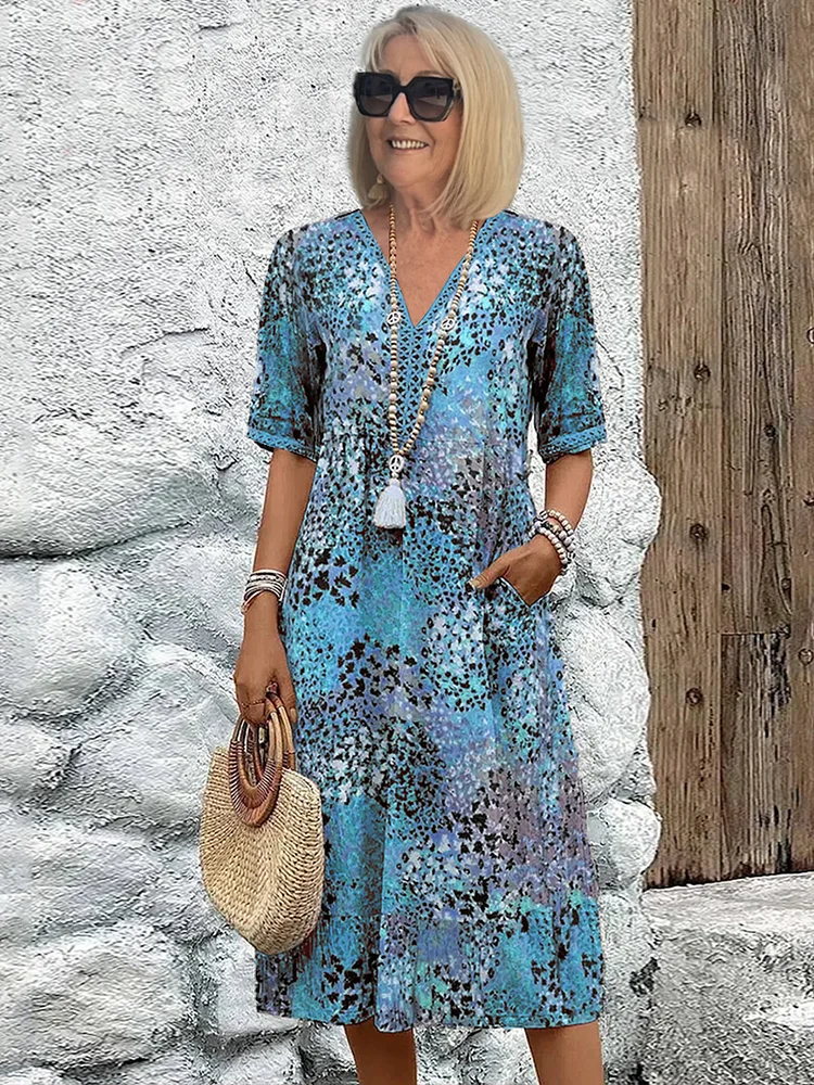 Alette™ | Livlig Blomstret Kjole
