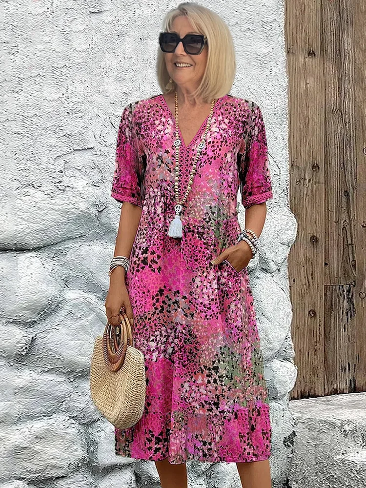 Alette™ | Livlig Blomstret Kjole