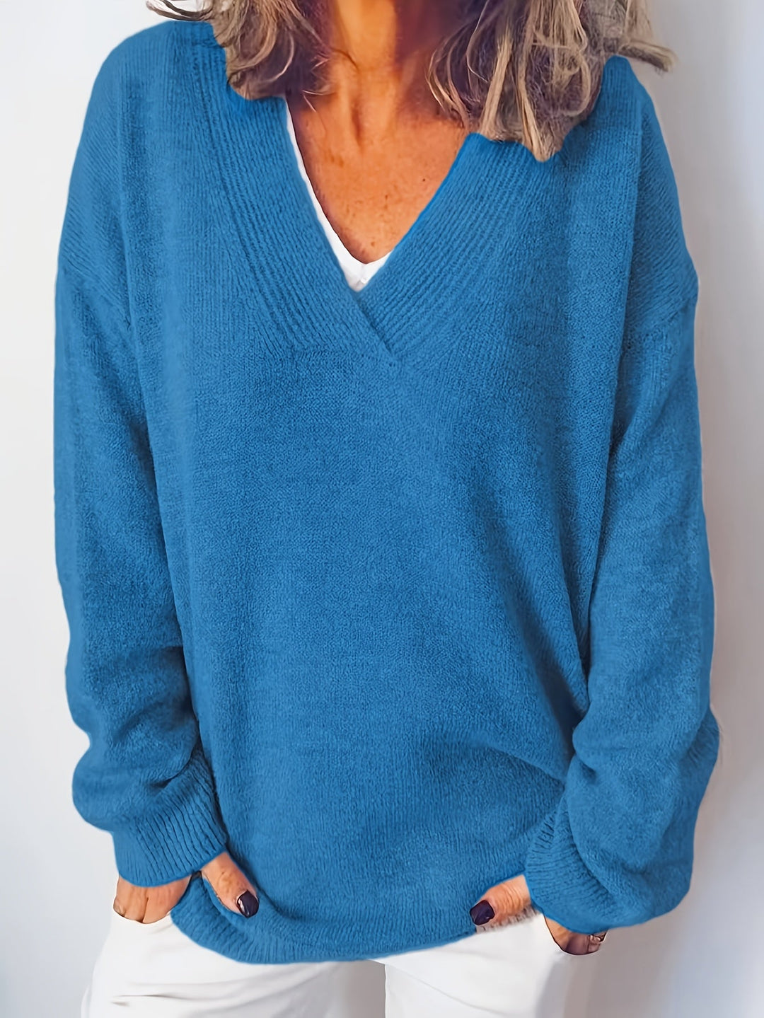 Jorid™ | Blød og Tidløs V-Hals Sweater