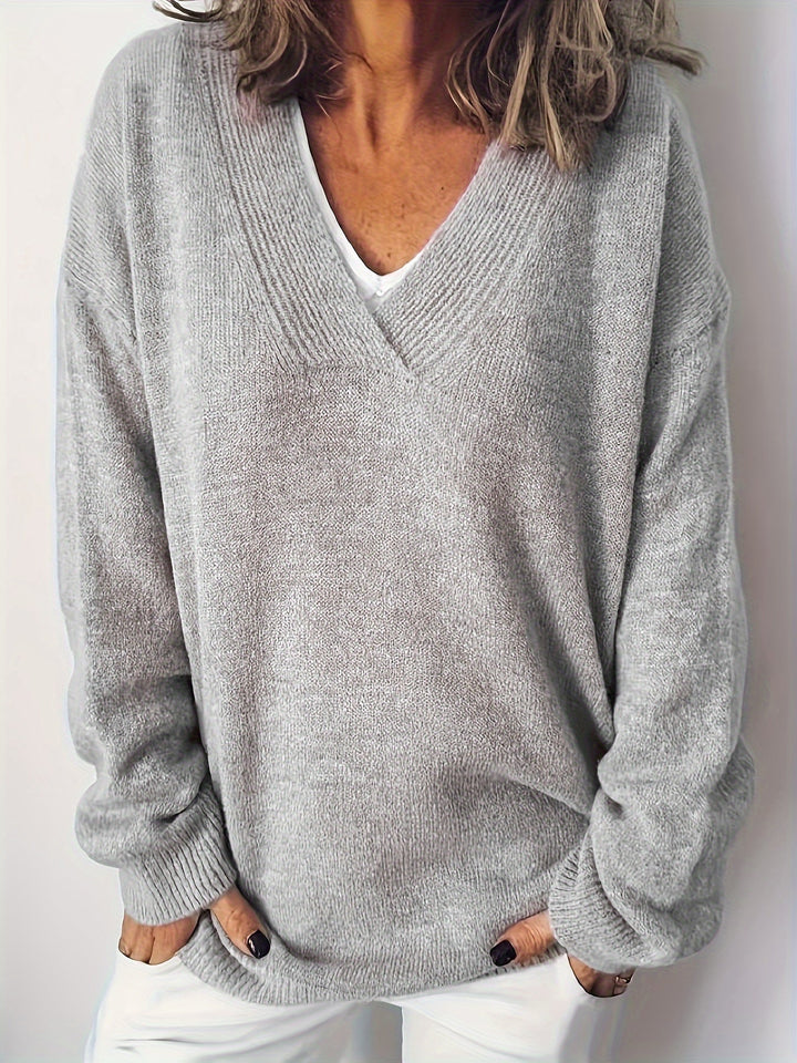 Jorid™ | Blød og Tidløs V-Hals Sweater