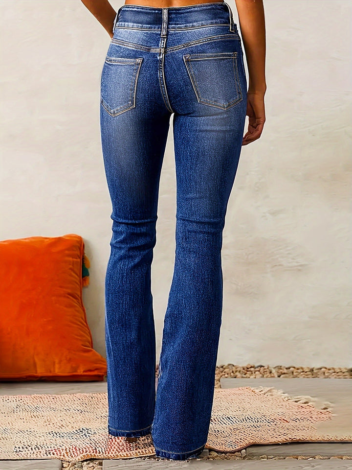 Gudrun™ | Højtaljede Dame Flared Jeans til Foråret