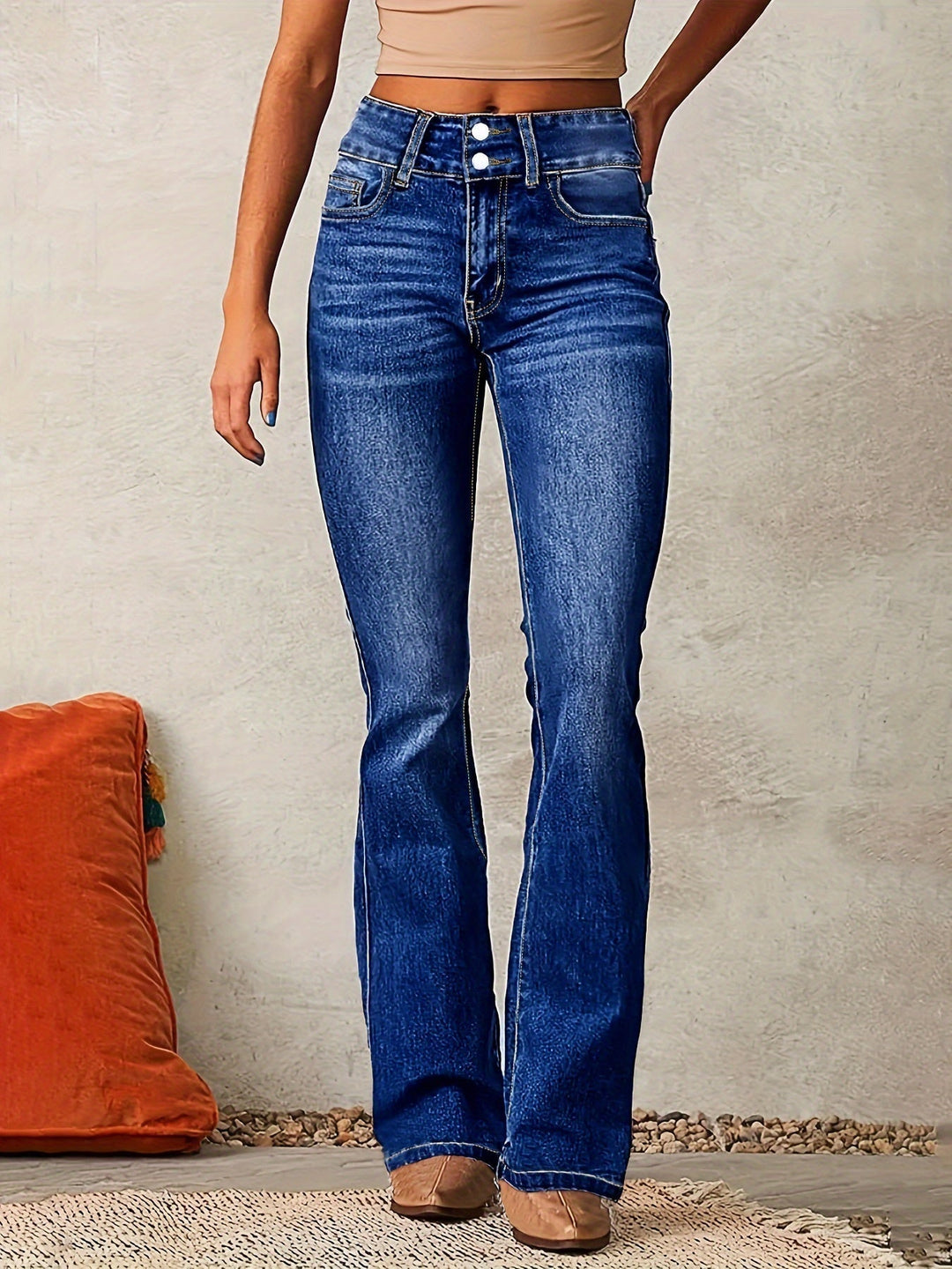 Gudrun™ | Højtaljede Dame Flared Jeans til Foråret