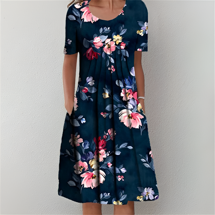 Zarah™ | Blomstret Midikjole
