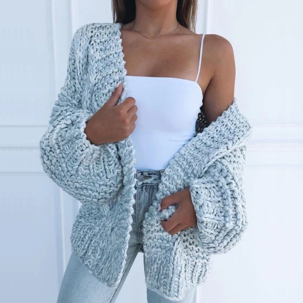 Benedikte-Marie™ | Oversize Strikvest til Hygge