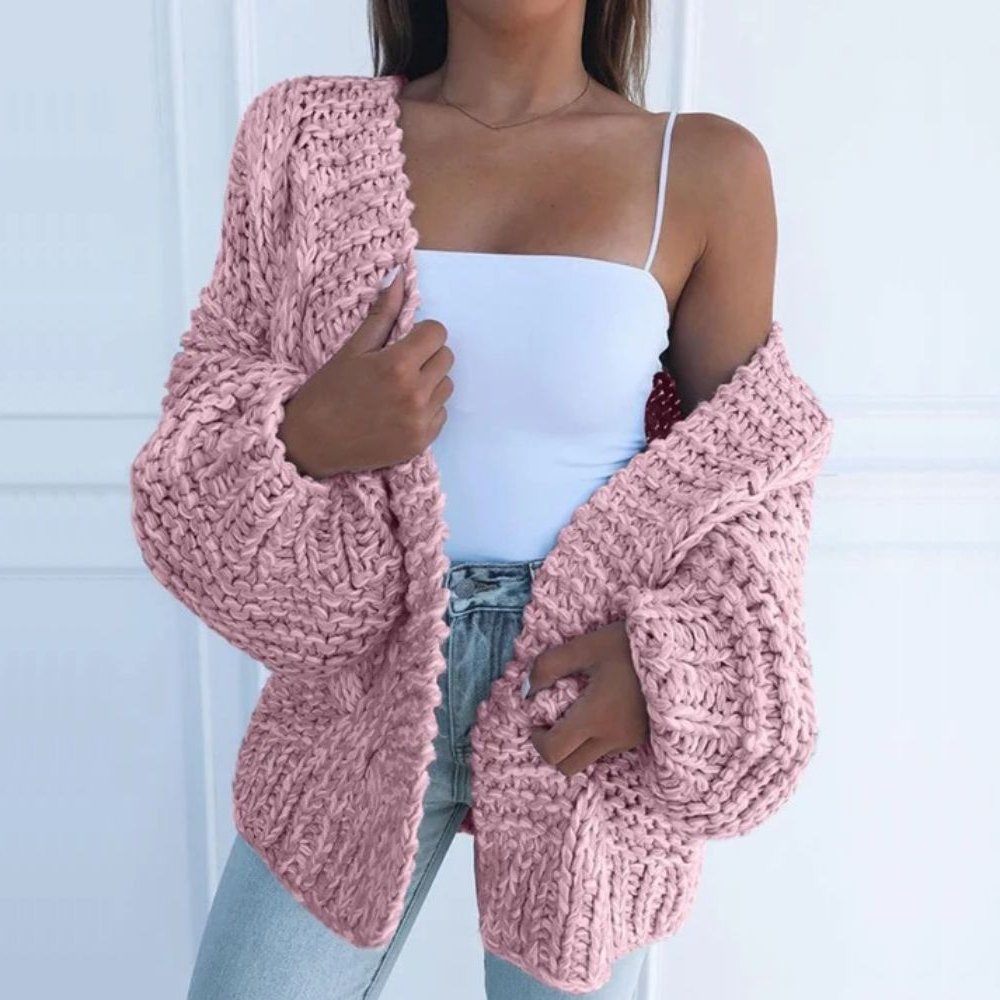 Benedikte-Marie™ | Oversize Strikvest til Hygge