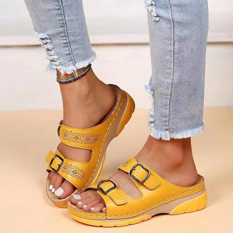 Nina™  | Ortopædiske sandaler med kilehæl